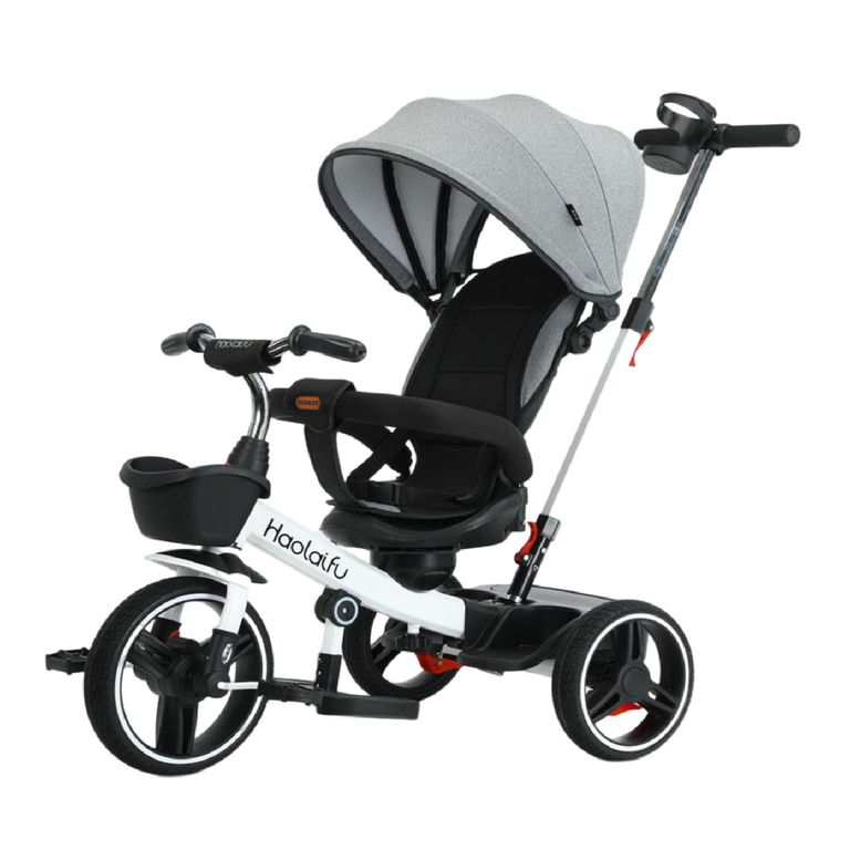 Triciclo 4 en 1 Plegable Reclinable 360 Blanco