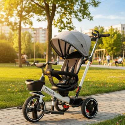 Imagen 2 del producto Triciclo 4 en 1 Plegable Reclinable 360° Blanco