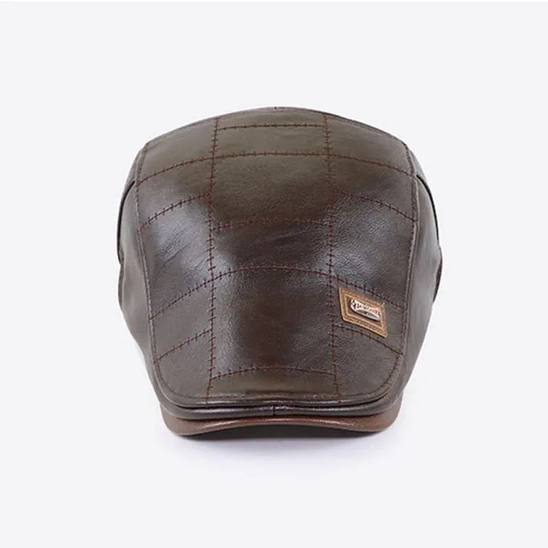 Boina De Hombre Ajustable De Cuero EJamont Modelo Tox Marron TALLA UNICA