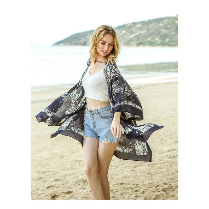 MOSS ROSE - Ropa de playa con estampado de mujer multicolor