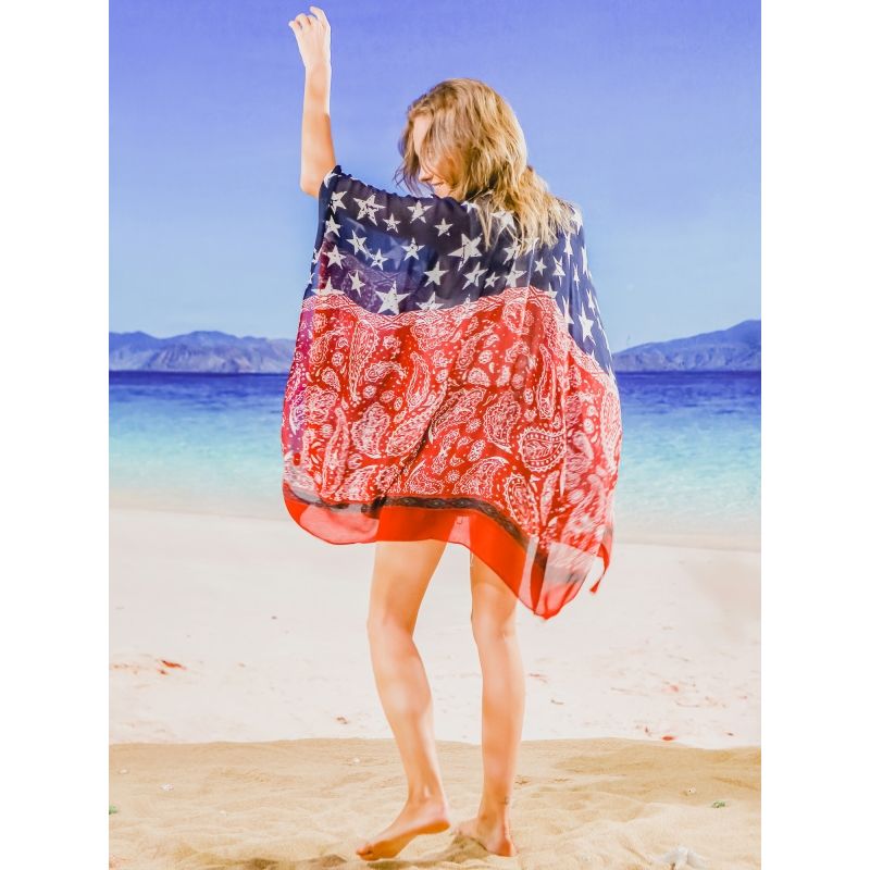 MOSS ROSE - Ropa de playa con estampado de mujer multicolor
