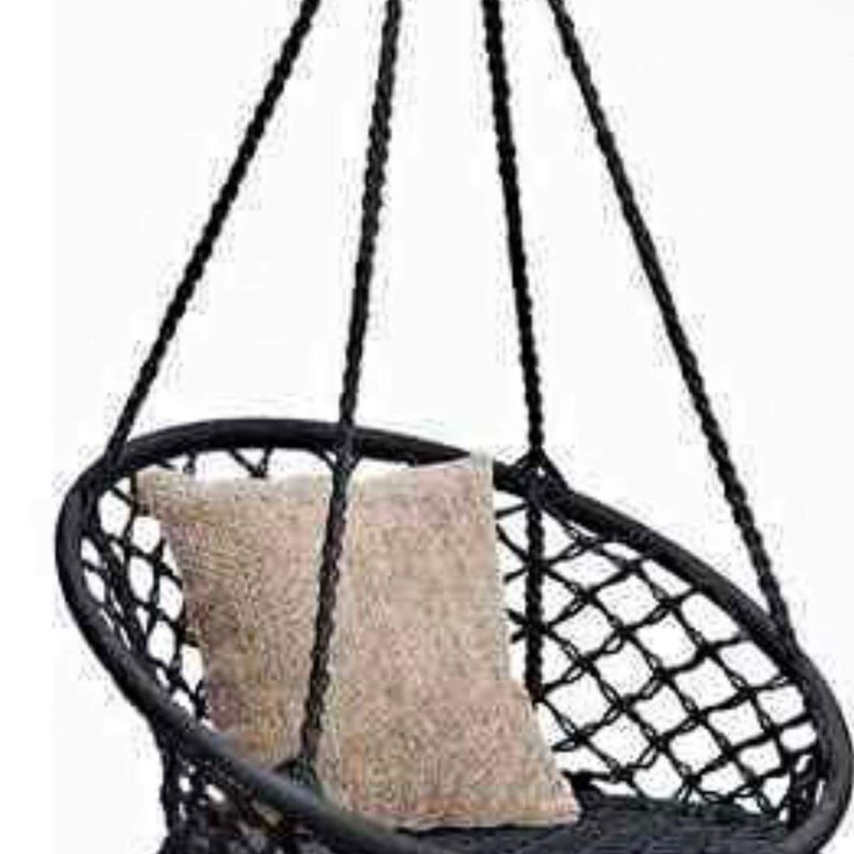 GENERICO - Silla Hamaca Colgante Para Terraza O Jardín NEGRA