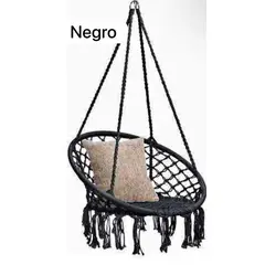 GENERICO - Silla Hamaca Colgante Para Terraza O Jardín NEGRA