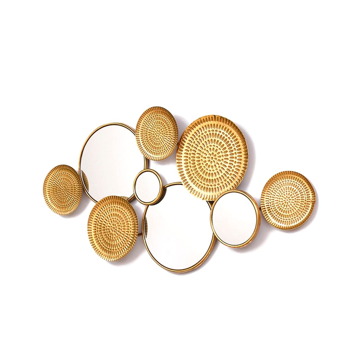 MUNDO ONLINE - Adorno Espejo De Pared Decorativo Combinación de Discos