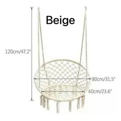 GENERICO - Silla Hamaca Colgante Para Terraza O Jardín BEIGE