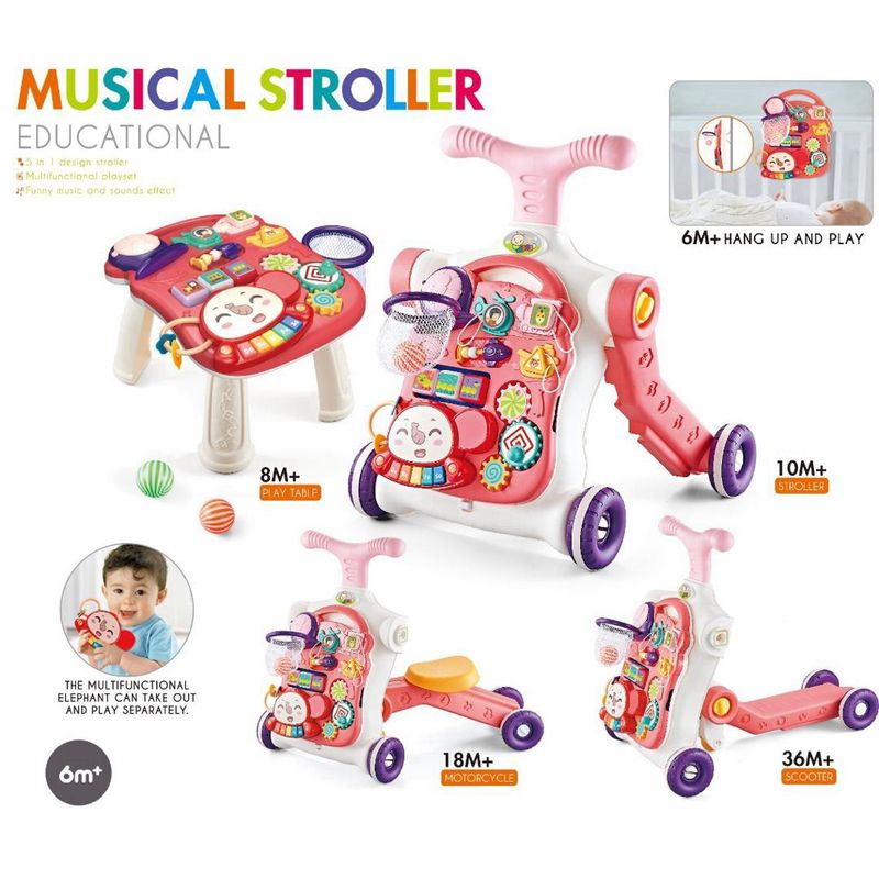 GENERICO - Caminador Andador Scooter Bebé Musical Multifuncional 5 En 1