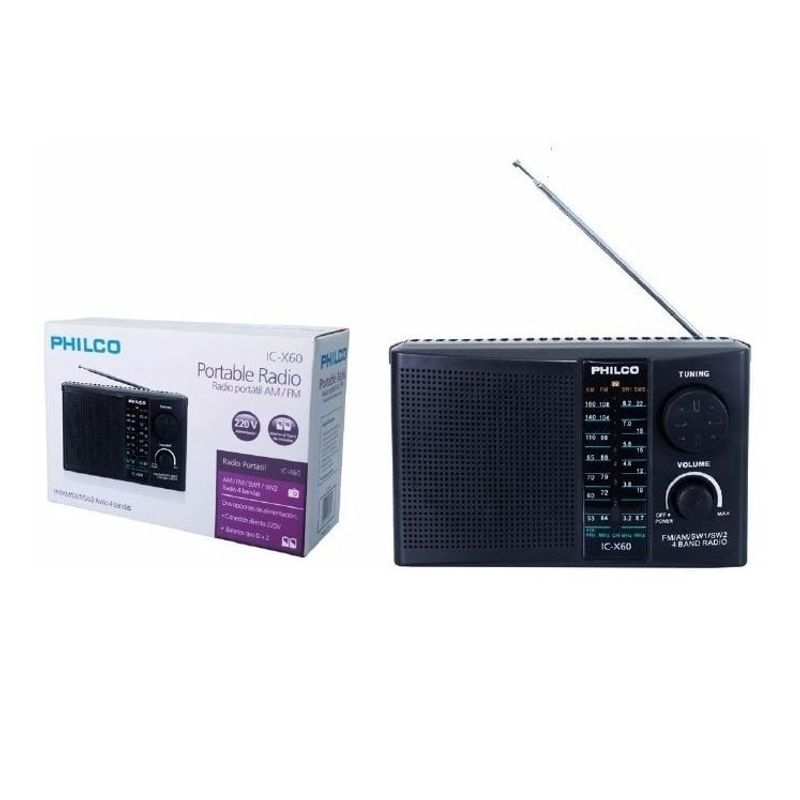 PHILCO - Radio Portátil Philco Ic-x60 220v 4 Bandas AM-FM