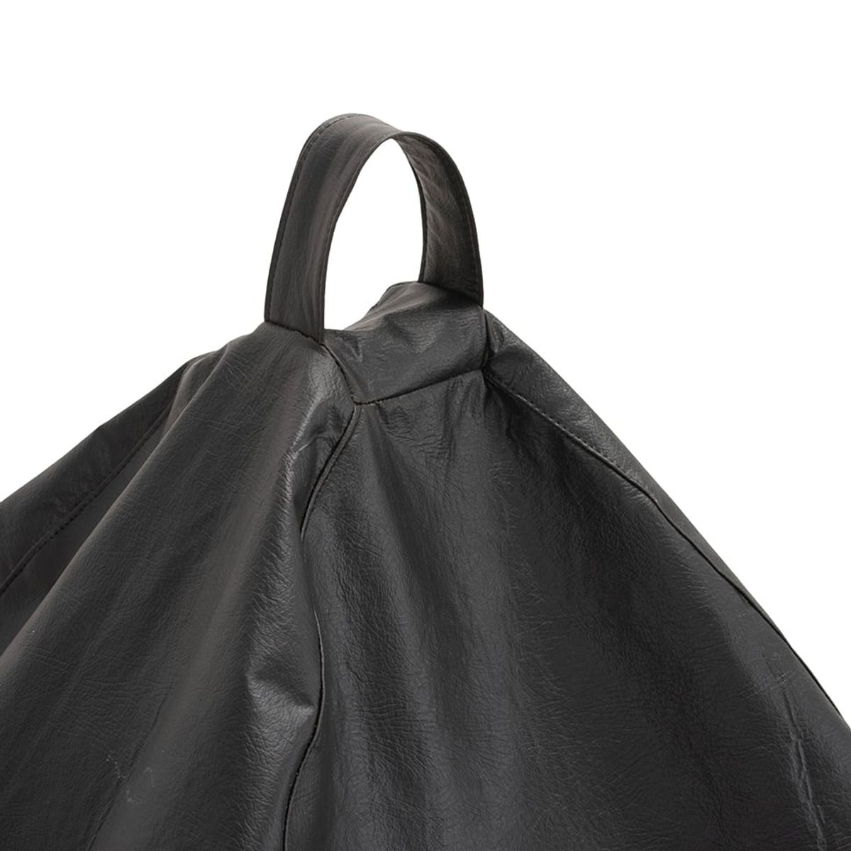 GENERICO - Pouf Pera Infantil Negro Eco Cuero 60x50x50 cm Máxima Design