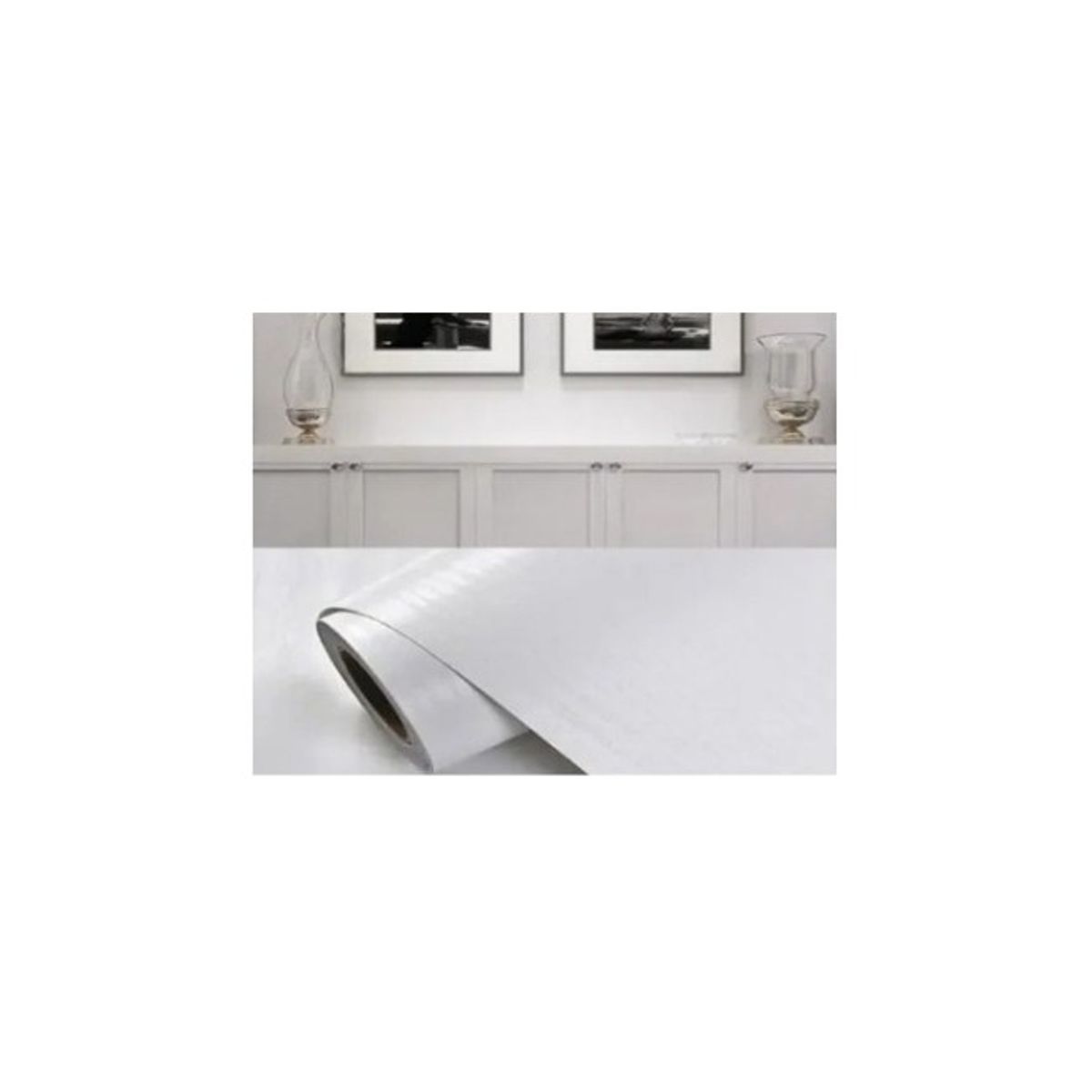 GENERICO - Papel Mural Texturizado Autoadhesivo Rollo 60cm x  10m madera blanca