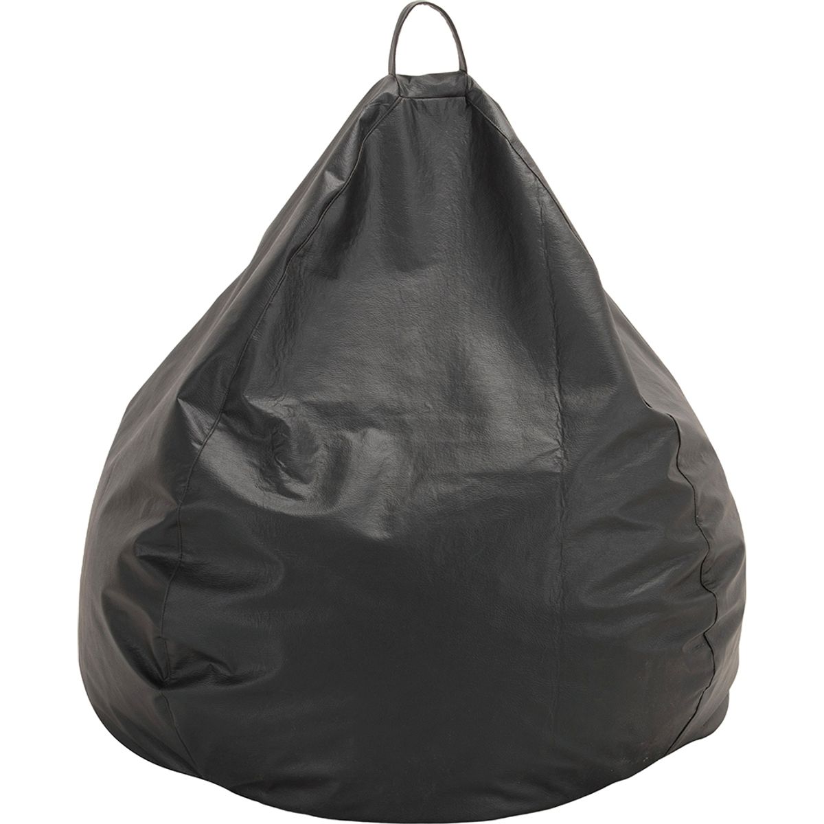 GENERICO - Pouf Pera Infantil Negro Eco Cuero 60x50x50 cm Máxima Design