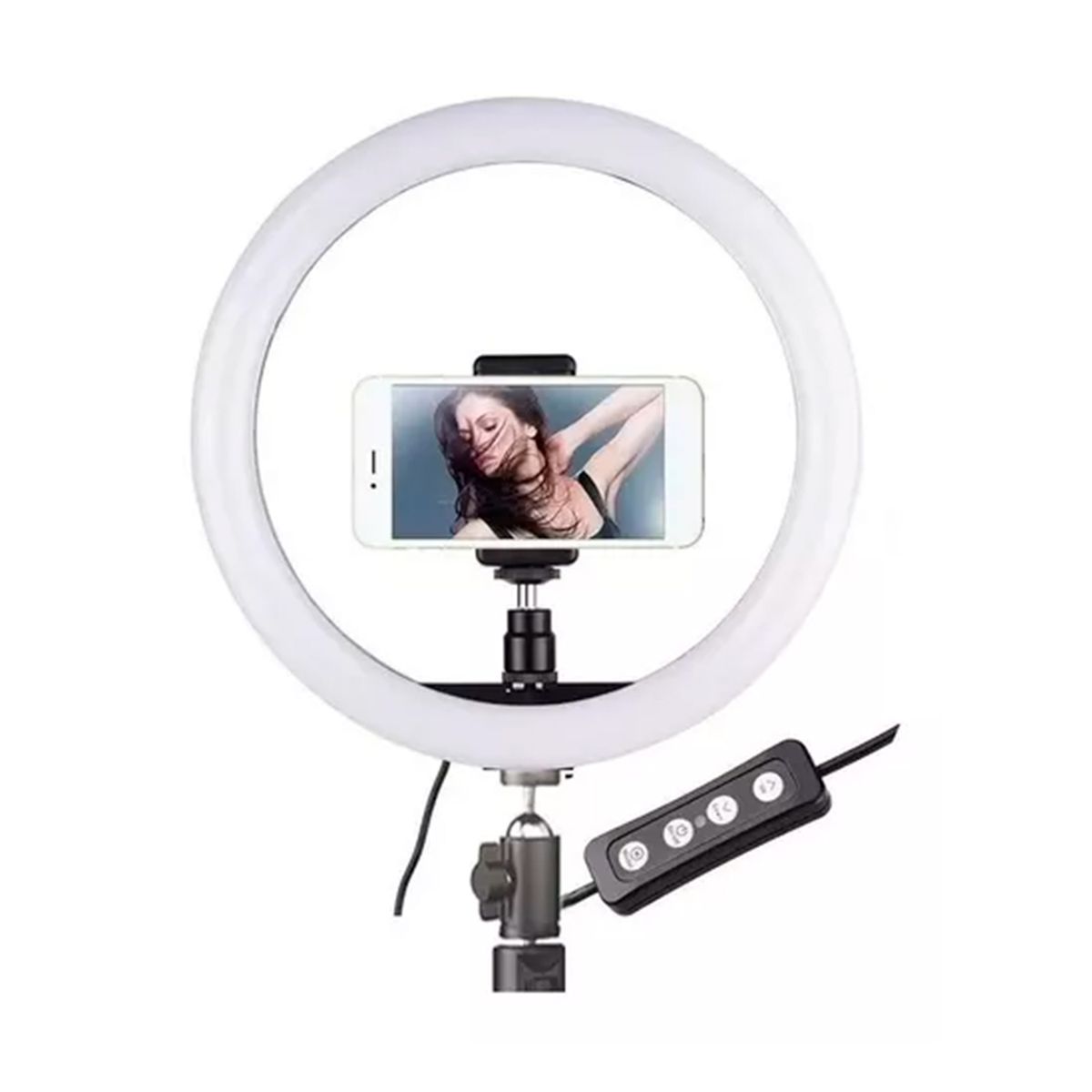 GENERICO - Aro De Luz Led Grande 31cm Con Tripode 2 Metros