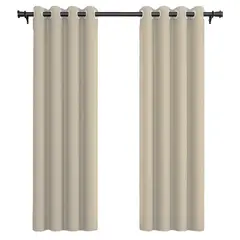 VINCENZI - Cortina de Tela Blackout Beige 140x220