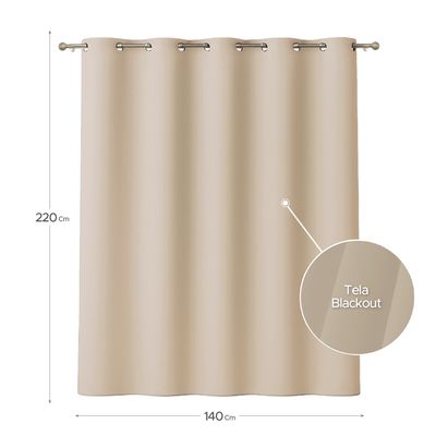 Imagen 2 del producto Cortina de Tela Blackout Beige 140x220