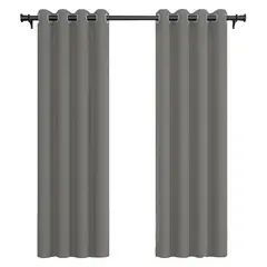 VINCENZI - Cortina de Tela Blackout Gris 140x220