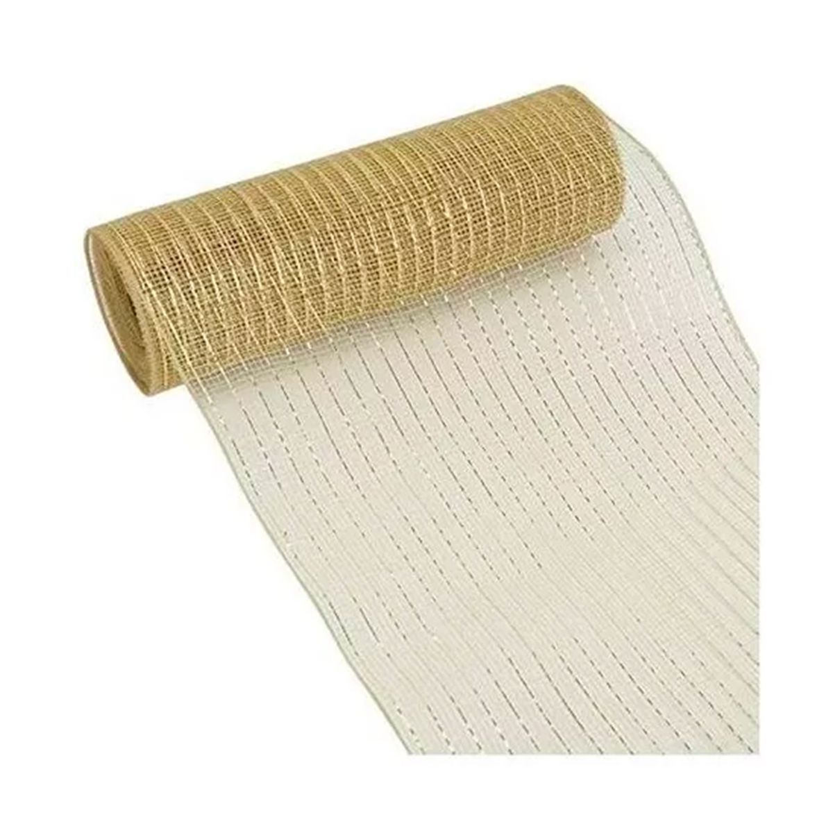 GENERICO - Malla Para Árbol De Navidad Cinta Decorativa 8 Metros Dorado