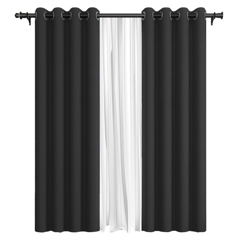 VINCENZI - Cortina de Tela Blackout Gris Grafito  Velo Vincenzi 140x220