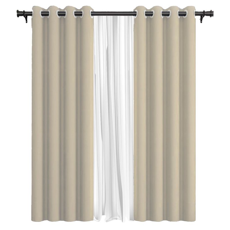 VINCENZI - Cortina de Tela Blackout Beige  Velo Vincenzi 140x220