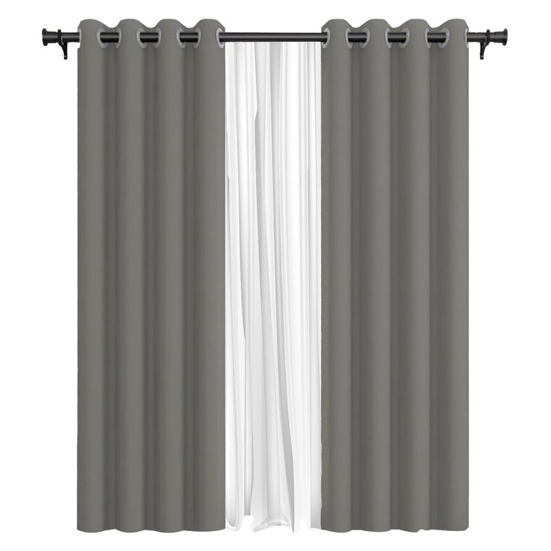 VINCENZI - Cortina de Tela Blackout Gris  Velo Vincenzi 140x220