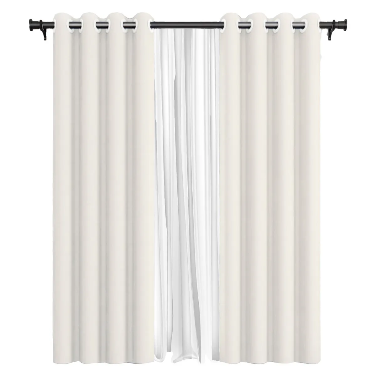 VINCENZI - Cortina de Tela Blackout Blanca  Velo Vincenzi 140x220