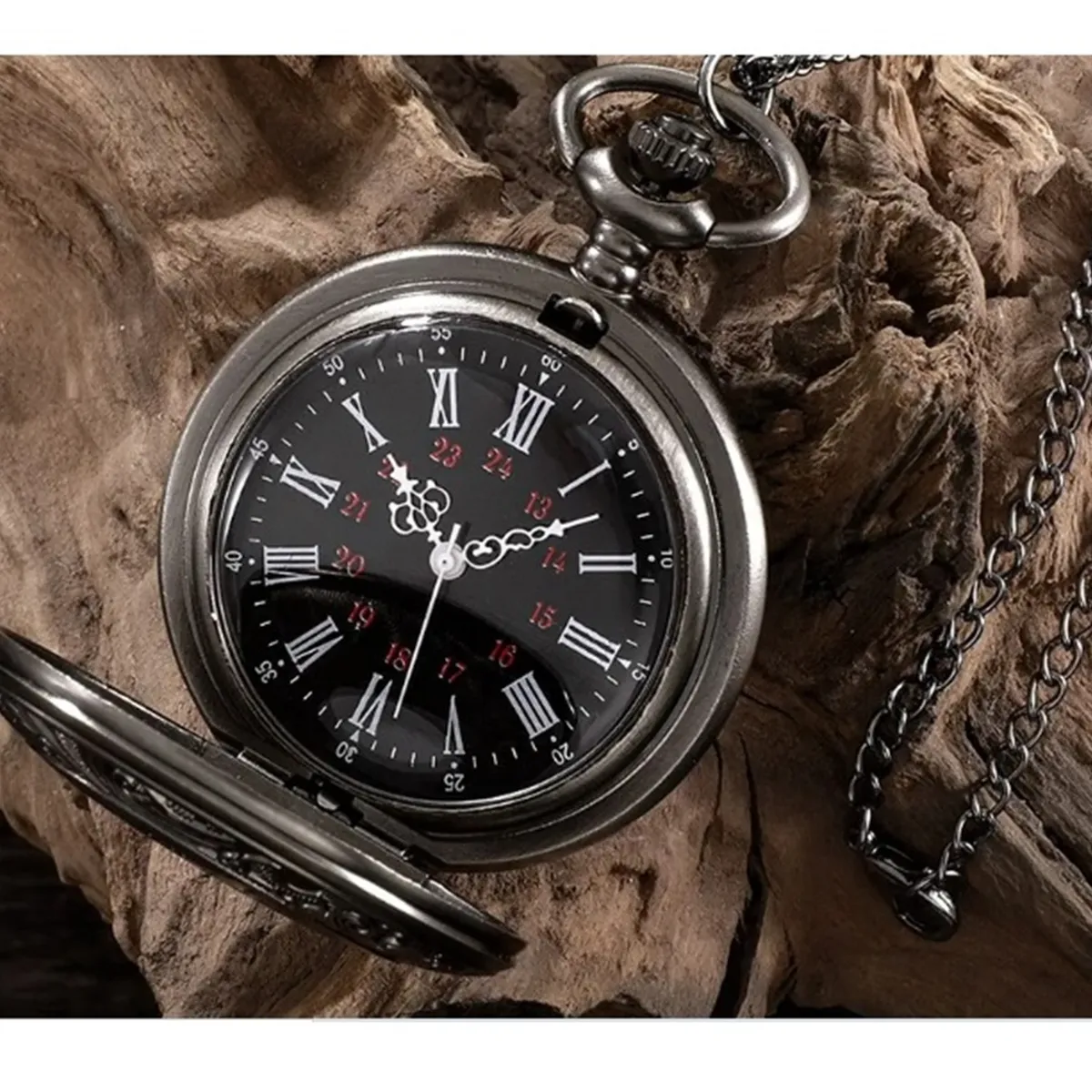 GENERICO - RELOJ DE BOLSILLO DE NUMEROS ROMANOS VINTAGE