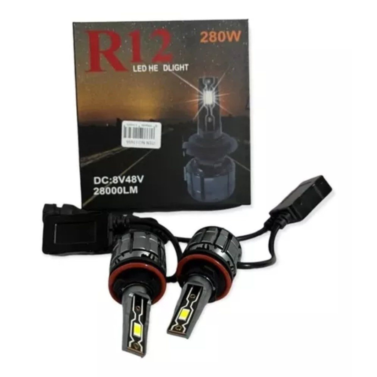 OEM - Kit Ampolletas Luces Turbo Led R12. 280w 28.000 Lm H7