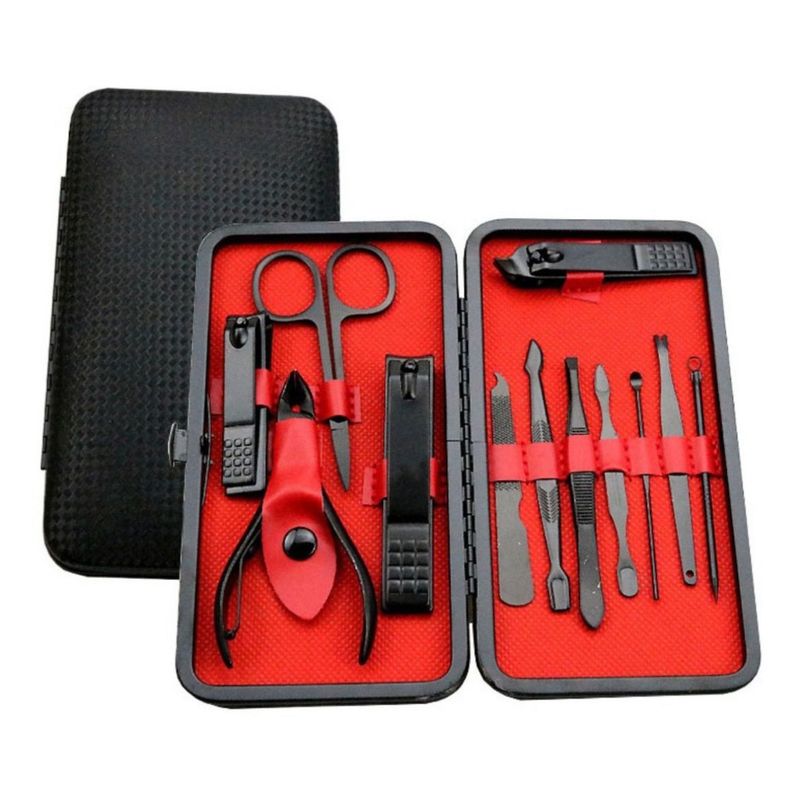 GENERICO - Set De Manicura Cortauñas  Kit Aseo Personal 12 Pcs