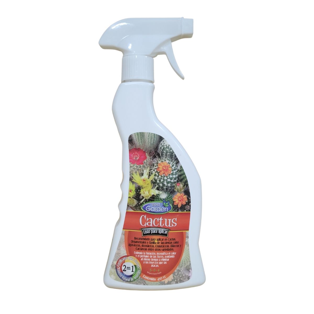 Fertilizante listo para cactus y suculenta 450 cc, marca BEST GARDEN - Foto Principal