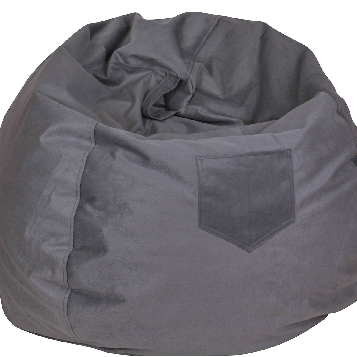 GENERICO - Pouf Pera Gris Felpa100x80x80 Cm Máxima Design