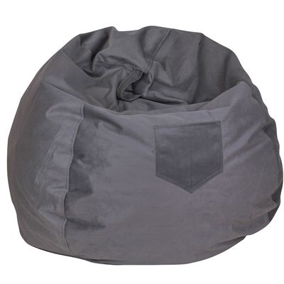 Imagen 2 del producto Pouf Pera Gris Felpa100x80x80 Cm Máxima Design