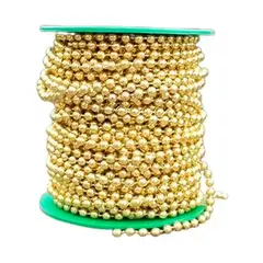 GENERICO - Cadena Navideña De Cuentas Dorada