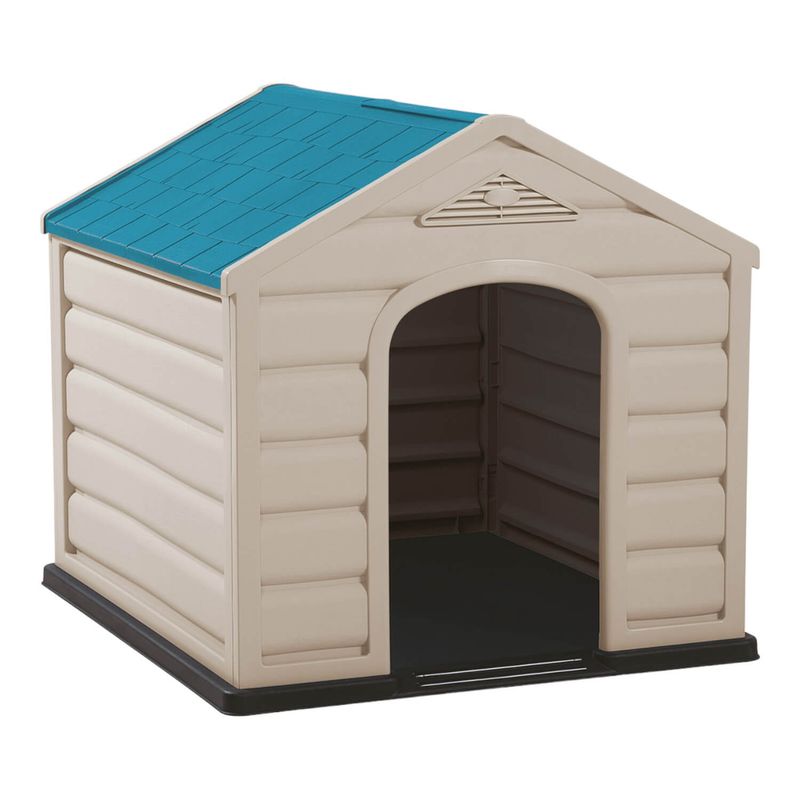 RIMAX - Casa Para Perro Mascota Pequeña Techo Azul 68x61x58cm Rimax RIMAX
