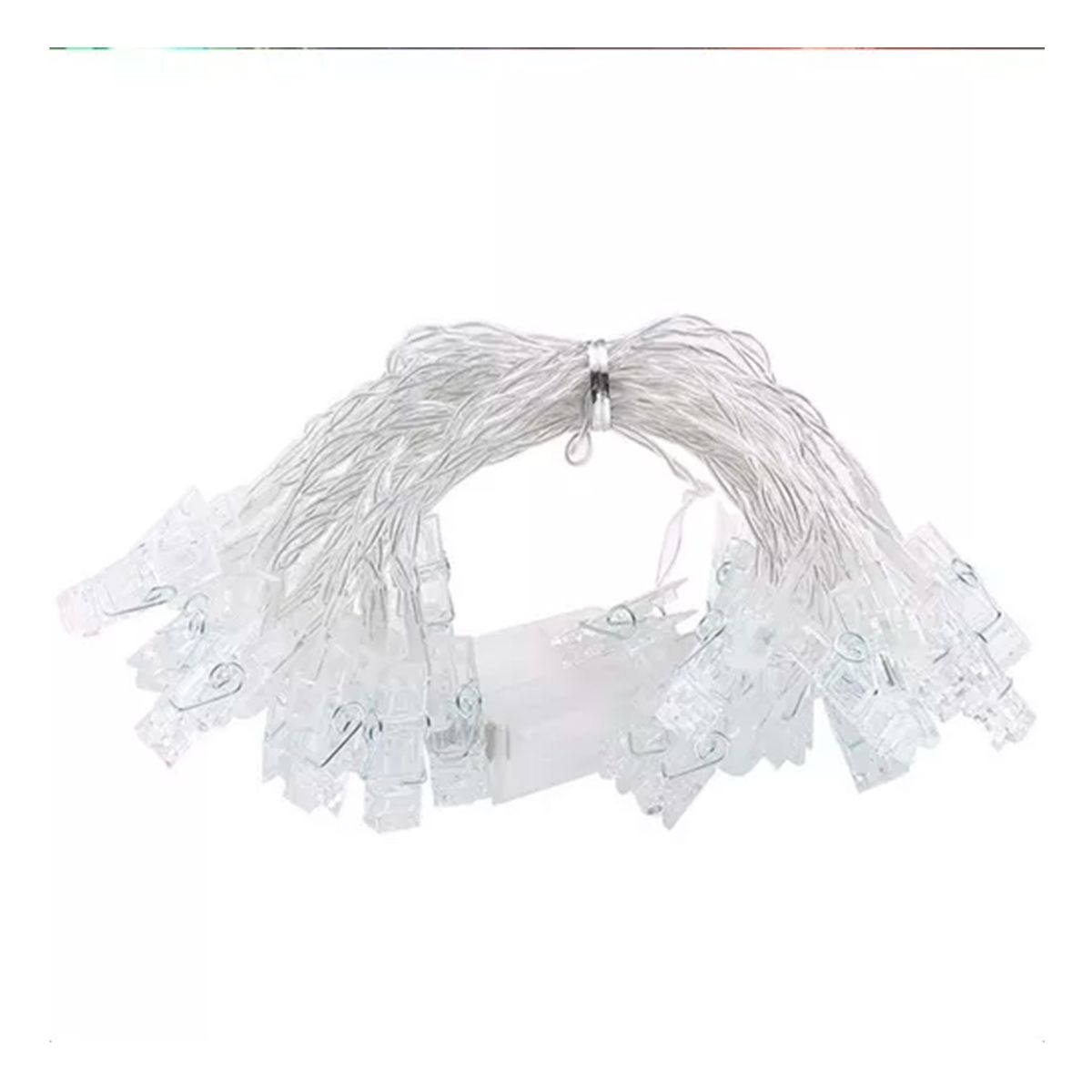 GENERICO - Guirnalda Luces Led Clips 10 Pinzas Porta Fotos 2mt