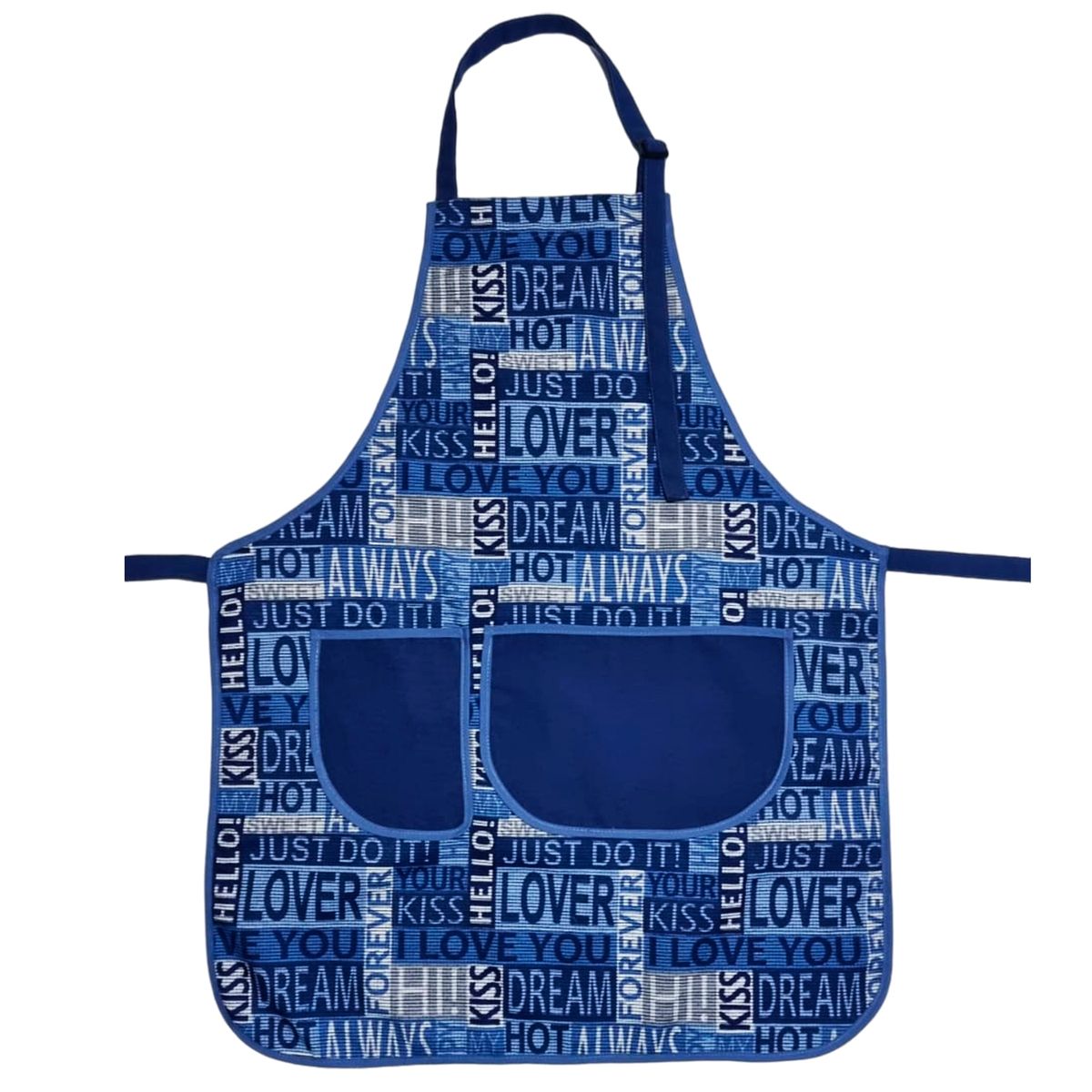 MAISONETTE - Pechera adulto antimancha puzzle azul…