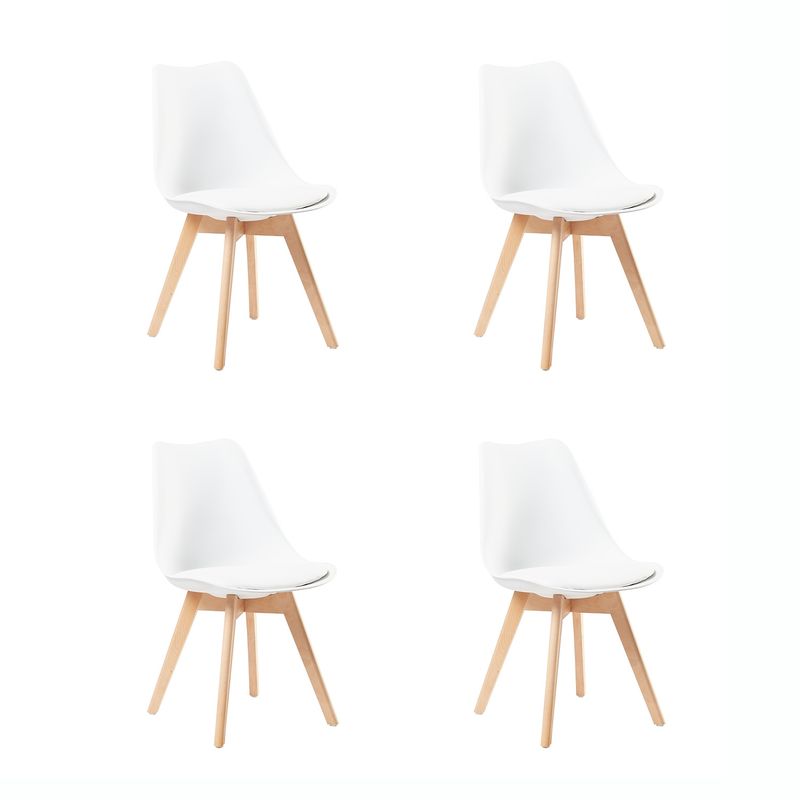 BOKAN - Pack 4 Sillas Olivia Blanca