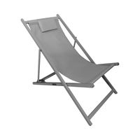 Silla Reposera Playa Piscina Plegable New Port Gris