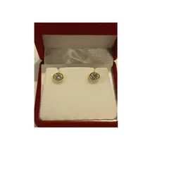 GENERICO - AROS ORO 18 KTES PUNTOS DE LUZ CIRCON FINO