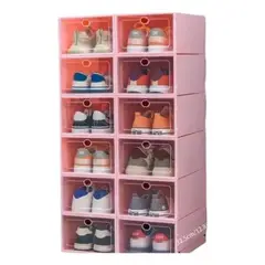 MPROPIA - Pack 6 Cajas Organizadora De Zapatos, Armable. Plástico 077