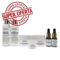 COSMETICA NATURAL NGEN - Set Facial Pro-Envejecimiento Pequeño de Vidrio.-