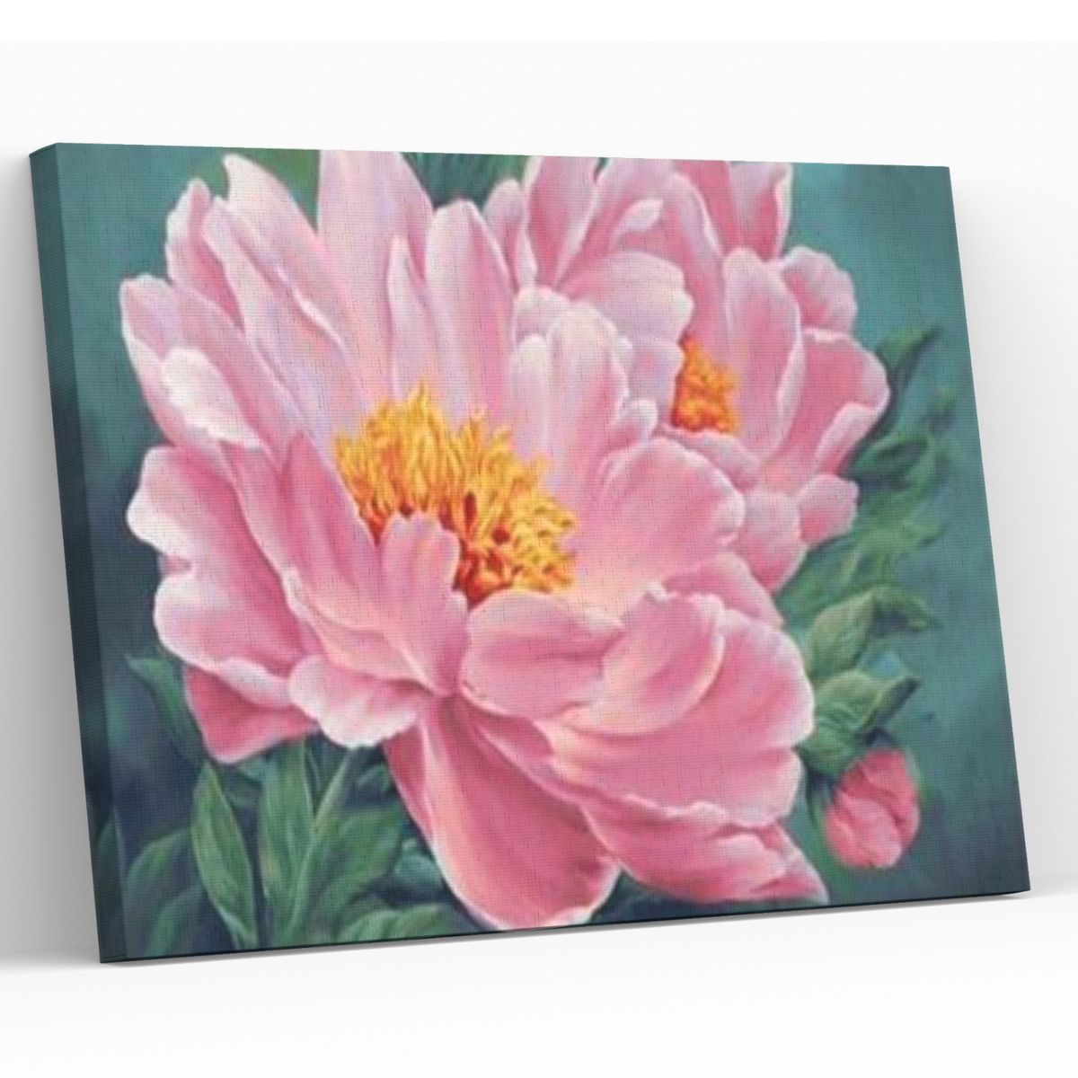 GENERICO - Pintura con Diamantes Peonias - Diamond Painting 40x50 CM
