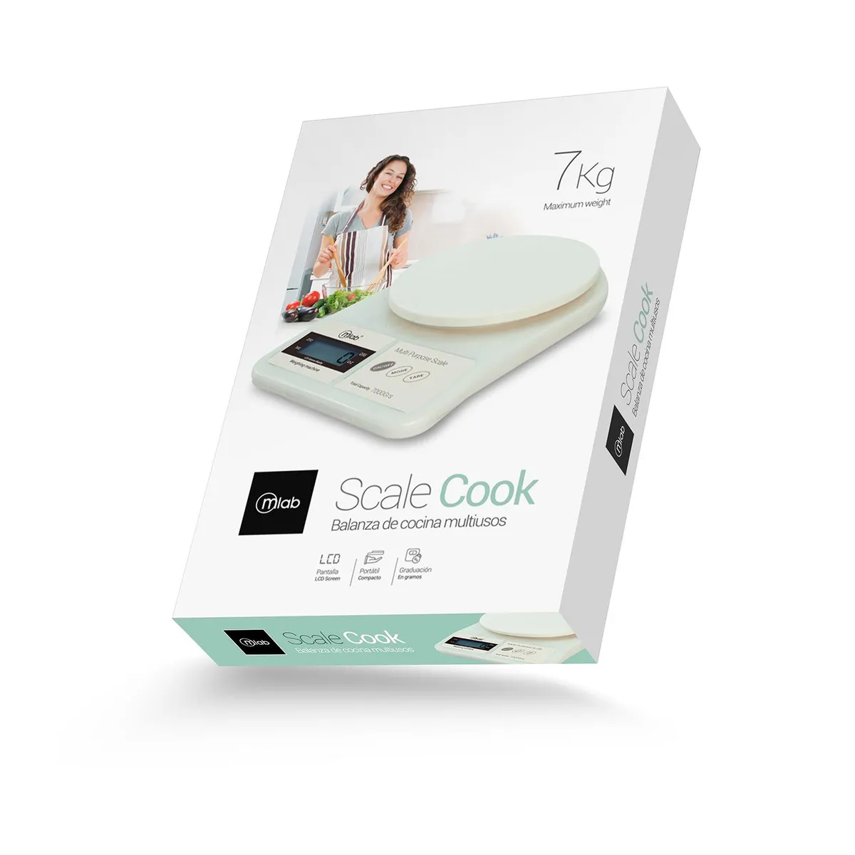 MLAB - Balanza Pesa De Cocina Scalecook Multiusos 7kg - SC