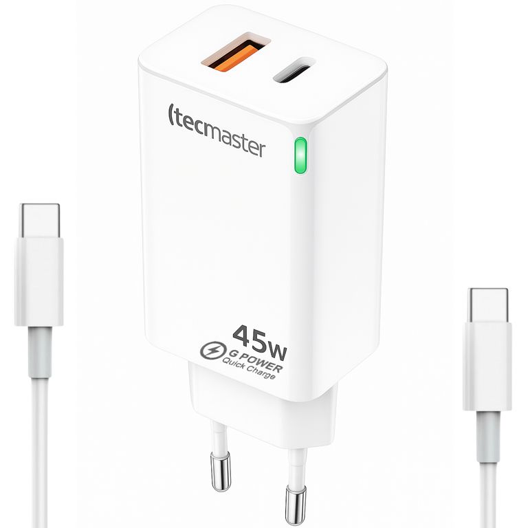 Cargador Pared 45W GAN PD Type-C + USB SEC 200540
