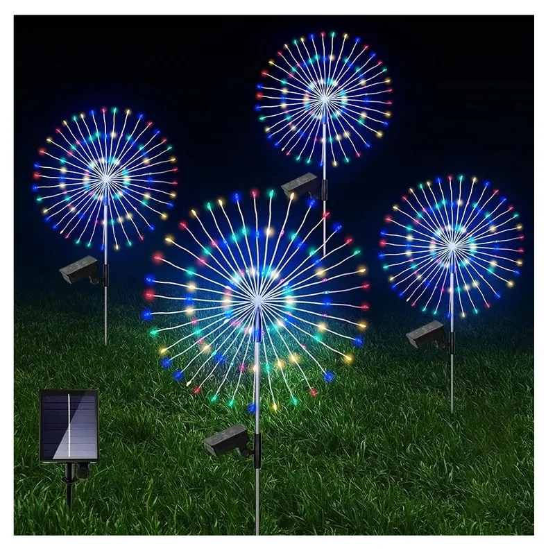 GENERICO - Pack X2 Luces Micro Led Solares Navidad Multicolor