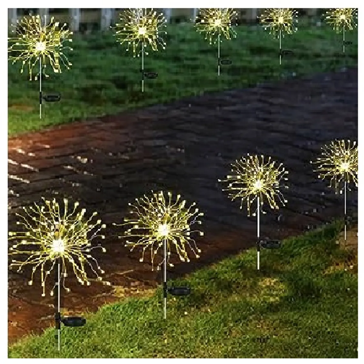 GENERICO - Pack X2 Luces Micro Led Solares Navidad Luz Calida