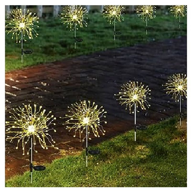 GENERICO - Pack X2 Luces Micro Led Solares Navidad Luz Calida