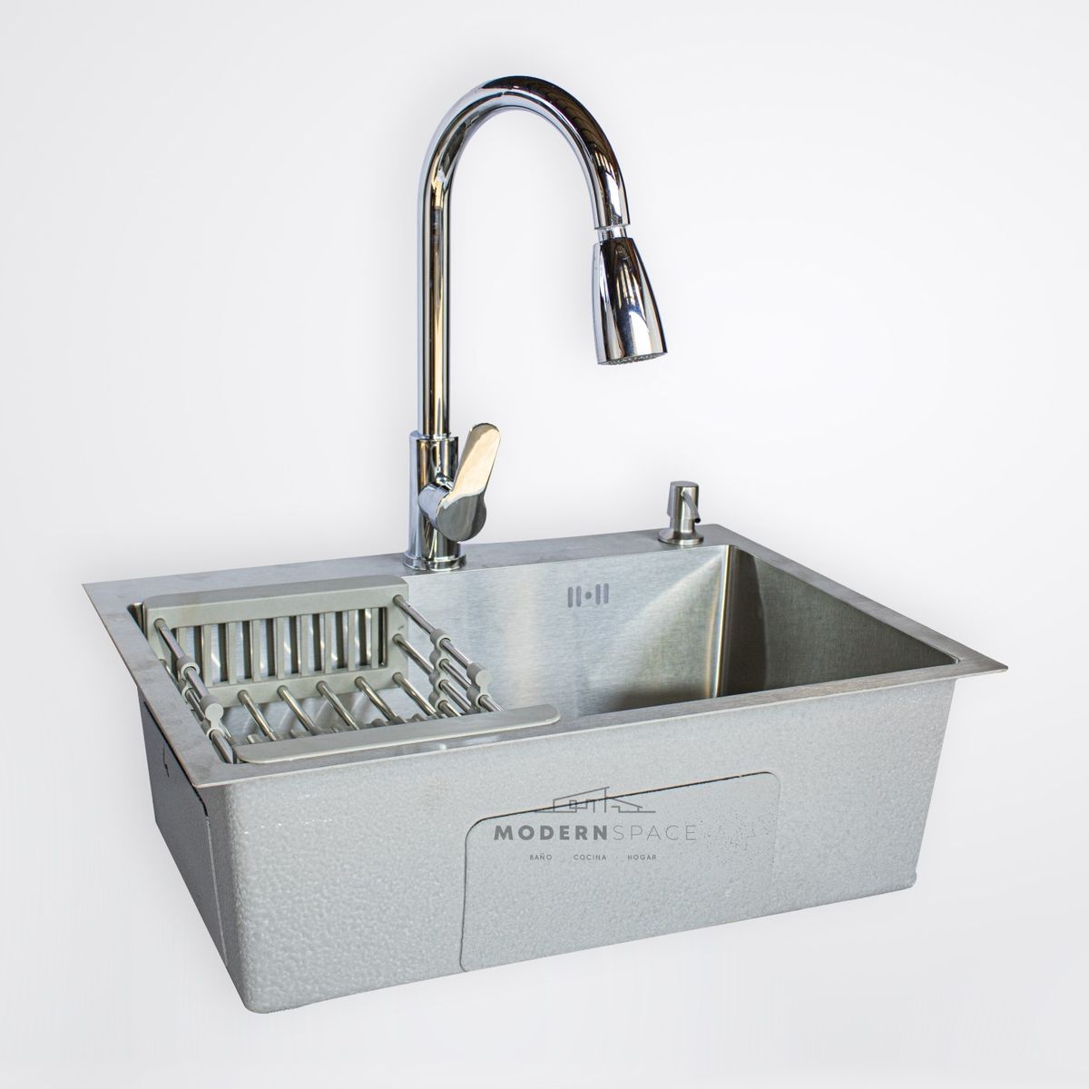 MODERN SPACE - Lavaplatos 60x45 Cm Deluxe  Con Accesorios y griferia extraible