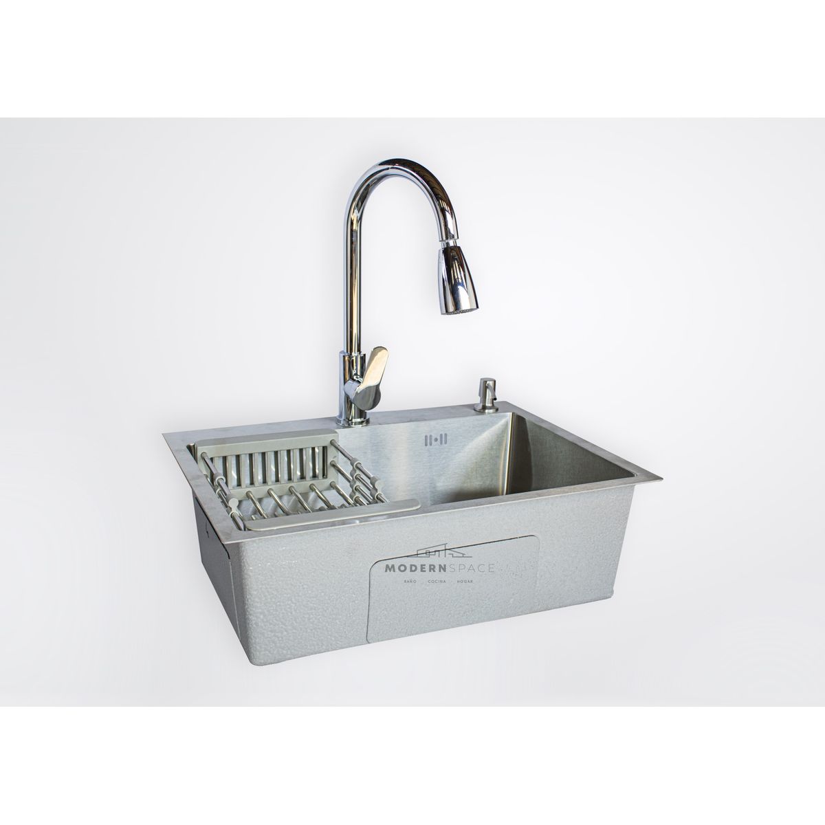 MODERN SPACE - Lavaplatos 60x45 Cm Deluxe  Con Accesorios y griferia extraible