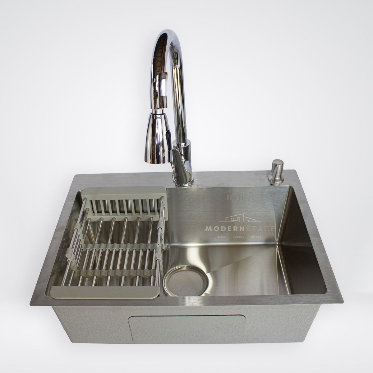 MODERN SPACE - Lavaplatos 60x45 Cm Deluxe  Con Accesorios y griferia extraible