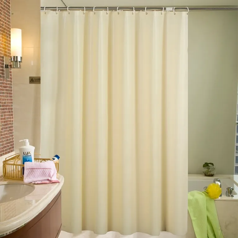Forro Cortina De Bano Beige PVC 180 x 180