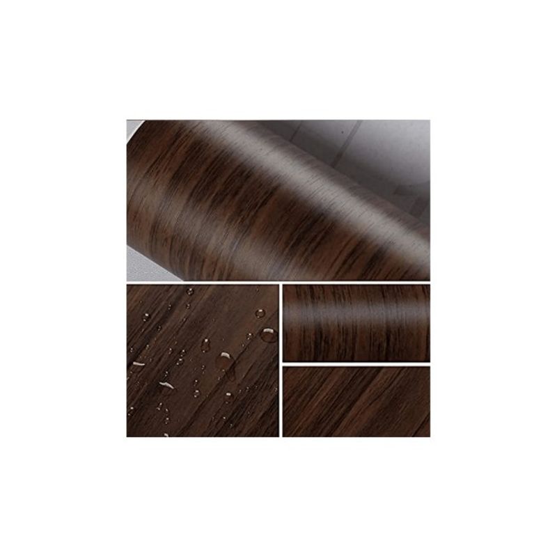 GENERICO - Papel Mural Texturizado Autoadhesivo Rollo 60cm x  10m madera oscura