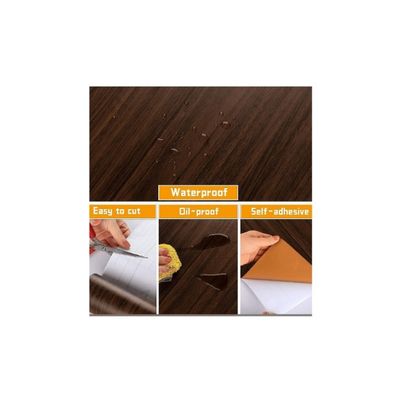 Imagen 2 del producto Papel Mural Texturizado Autoadhesivo Rollo 60cm x 10m madera oscura